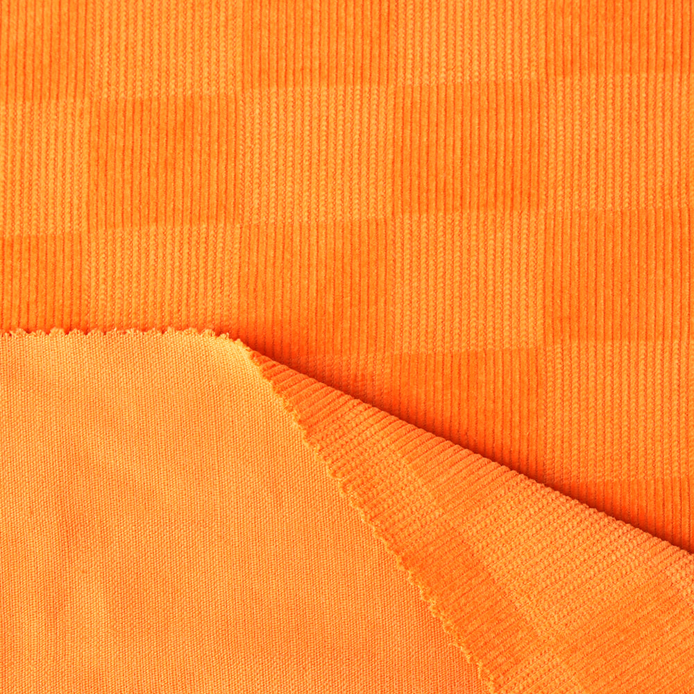 KLD70095 12W Soft Light Cotton Check Jacquard Corduroy Fabric